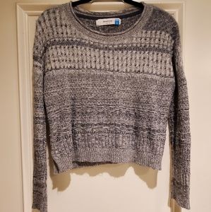 Light gray cotton, merino, mohair blend sweater